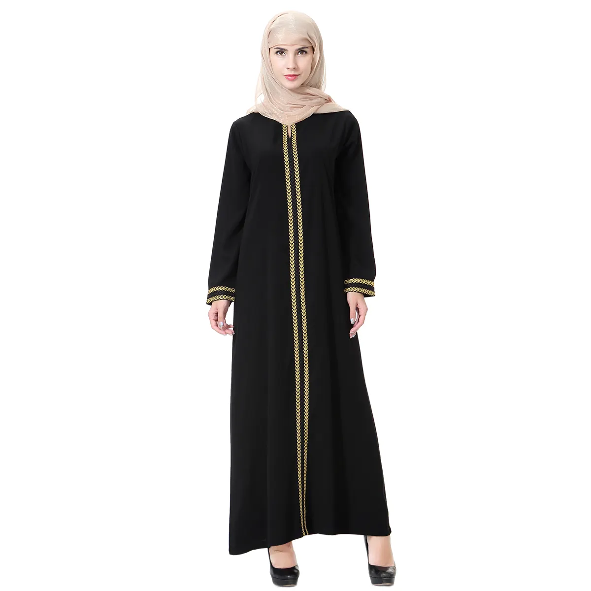 Mở Abaya Dubai Kaftan Dress Đẹp Jersey Trẻ Em Hồi Giáo Quần Áo Cô Gái Abaya Dubai Phụ Nữ Hồi Giáo Ăn Mặc