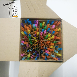 Papel de fumar sin blanquear de alta calidad, muy vendido, personalizado, con forma cónica de 109 mm, accesorios para fumar, 1000 unidades/caja - Product Image 1