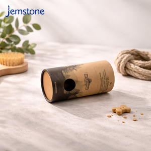 Recyclable Materials Kraft Cardboard Cylinder Packaging <b>Container</b> with Window Biodegradable Pet Snacks Food Grade Paper Tube - Product Image 5