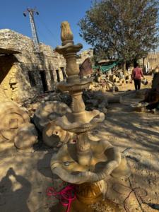 Modern Hand Carved Large <b>Outdoor</b> Garden Marble Water <b>Fountain</b> Villa Decorative <b>Fountains</b> Natural Sandstone Water Flow <b>Outdoor</b> - Product Image 2