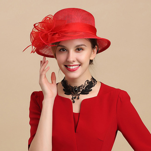 Sombrero de fieltro Sombreros Fedora femeninos Mujeres British Royal Ascot Hat Lady Sombrerería y Fancinators - Product Image 2