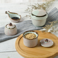 Pot à assaisonnement japonais pour la maison et la restauration, pot à piment, pot à saveur, pot à sauce soja, bouteille à vinaigre, vaisselle créative en céramique