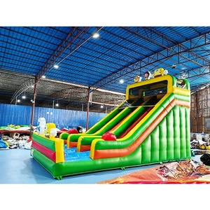 <span class=keywords><strong>Prix</strong></span> d'usine Toboggan gonflable sec coloré à double et triple piste pour enfants et adultes, jeu gonflable d'extérieur pour fêtes estivales - Product Image 4