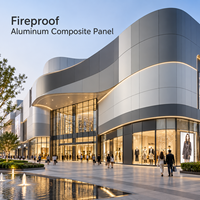 Panneau composite en aluminium ignifuge rouge brillant de 4 mm avec revêtement FEVE pour les panneaux d'entrée de salle d'exposition