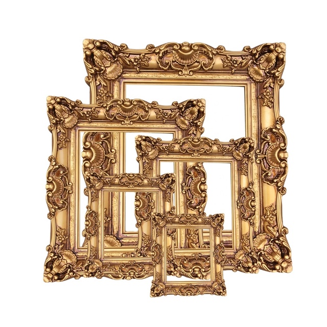 European Large Photo Frame Oil Painting Wedding Props Classical KTV Carved Studio Background Decoration