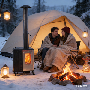תנור כדורי עץ סיטונאי לשימוש פנימי וחיצוני, תנור פטיו נירוסטה לקמפינג, סל כדורי עץ - Product Image 2