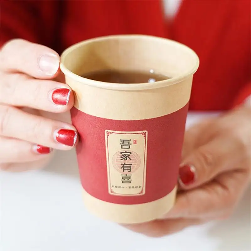 Promotion Wholesale Single Color Disposable Party DIY Custom Red Paper Cup Factory For Birthday Wedding TableWare Decoration