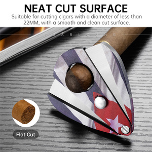 Cigarloong Cuban phong cách 22mm Đường kính thép không gỉ sắc nét Teardrop hình Cigar Cutter - Product Image 5