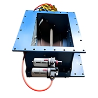 Vanne de Coulisse Pneumatique Industrielle HENT PGV pour Silo B200-B630, Contrôle du Débit de Solides en Vrac 120°C pour Ciment, Cendres Volantes, Matières Sèches