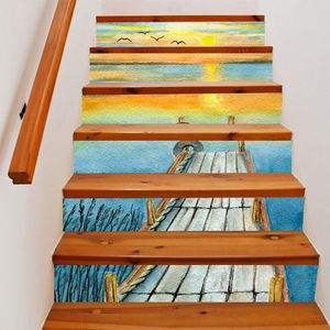 Autocollants d'<span class=keywords><strong>escalier</strong></span> personnalisés imprimés, autocollants pour marche d'<span class=keywords><strong>escalier</strong></span>, autocollants en vinyle 3D pour sol d'<span class=keywords><strong>escalier</strong></span> pour la décoration de la maison - Product Image 3