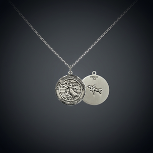 Rhodium Plated Copper Alloy Religious Saint Joseph Cupertino Pendant High Polished Finish 20x28mm 5g Unisex Trendy Daily Use - Product Image 3