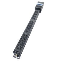 PDU de 100A con 12 Tomas de Corriente C19, PDU Inteligente con Monitorización IP para Centro de Computación, Regleta de Alimentación Inteligente con Medidor