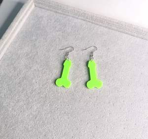 أقراط متدلية جديدة من الأكريليك على شكل أعضاء جسم الإنسان للرجال، قلادة مضحكة على شكل قضيب، أقراط أكريليك متدلية للحفلات الليلية، تصميم مبالغ فيه - Product Image 3