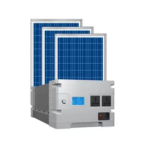 Sistem Energi Surya Baterai Surya 24V 150Ah Baterai Lithium Ion Off Grid Sistem Tenaga Surya Sistem Penyimpanan Energi Karbon Biru