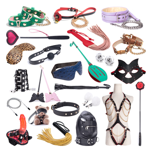 Kits de Bondage BDSM, Conjunto de Bondage de Cuero Genuino, Esposas, <span class=keywords><strong>Collar</strong></span>, Mordaza, Vibradores, Juguetes Sexuales para Mujeres, Parejas, Juegos para Adultos - Product Image 6
