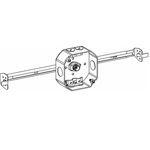 14 Inch Metal Conduit Rohs Approved Octagon Box Weatherproof Durable Junction Box with Bar Hanger