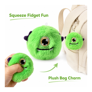 Lot de 12 balles sensorielles rebondissantes à vison, jouet sensoriel à visage amusant, avec cœur élastique, pour sacs de récompenses scolaires et collection de fêtes - Product Image 4