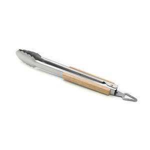 Pinze da Cucina Ergonomiche con Manico in Legno per Barbecue, Le Più Vendute nel Mercato Europeo, Pinze in Metallo per Alimenti con Blocco di Sicurezza - Product Image 1