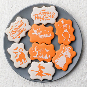 Halloween Cookie Stencil Cà Phê Mẫu Frosting Bánh Quy Fondant Cookie Khuôn Cho Bánh Bakeware Trang Trí Công Cụ - Product Image 1