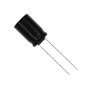 Condensador de Canal de Fabricante 10 uF de Orificio Pasante de Aluminio 10UF 20% 400V RADIAL TH EKXG401ELL100MJ20S - Product Image 1