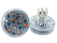 Vente en gros de lumières LED RGBW 48 mm automatiques 110 V pour manèges, lumières à points LED 12 LED pour carrousel, parc d'attractions, thème PC