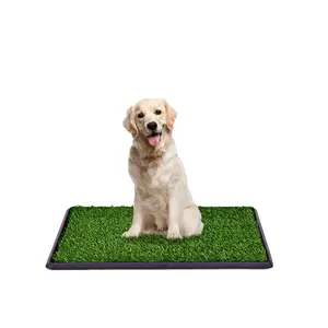 Artificial Bathroom Grass MatためDogsとSmall Pets Toielt Training- Portable Potty TrainerためIndoorとOutdoor Use