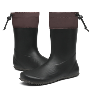 Bottes de pluie en caoutchouc unisexes avec logo personnalisé, portables, imperméables, minimalistes, chaussures d'extérieur pour hommes et femmes - Product Image 4