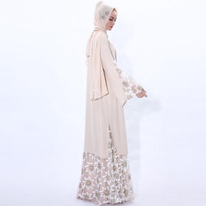 Abaya Moderna de Chifón con Abertura Frontal para Mujeres Musulmanas, Vestidos Turcos, Ropa Femenina - Product Image 3