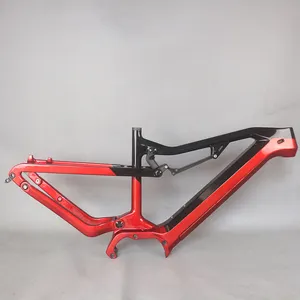 2021 新型电动自行车碳纤维车架自行车山地车 29*2.3 “或 27.5*2.8” E-系统电动自行车定制油漆碳框架E22