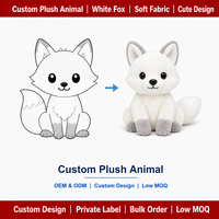 Peluche personnalisée en forme de renard, animal en peluche, renards de dessin animé, fabricant OEM ODM, jouets en peluche sur mesure pour enfants, cadeaux en gros