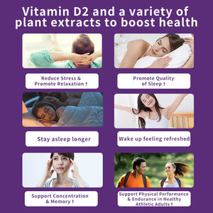Yetişkinler ve gençler için özel etiket süper uyku sakızlı <span class=keywords><strong>Vitamin</strong></span> <span class=keywords><strong>D2</strong></span> Melatonin takviyesi uyku teşvik - Product Image 3