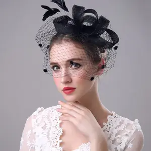 Wholesale Wonderful Custom Colors Hair Accessories Sinamay Fascinators Hat for Ladies and Women