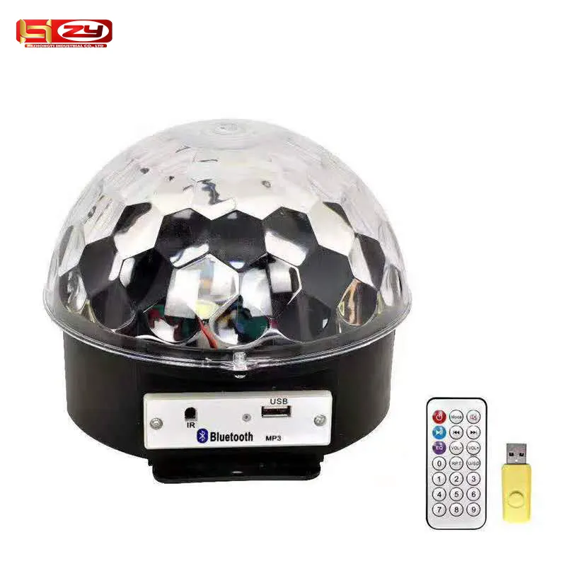 RGB dönen disko topu parti ışıkları Led hoparlör ev Xmas düğün gösterisi uzaktan kumanda sihirli kristal top