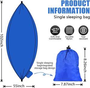 <span class=keywords><strong>Amaca</strong></span> da Campeggio per Adulti e Bambini, Portata 500 libbre, Leggera e Portatile, Singola/Doppia, <span class=keywords><strong>con</strong></span> Cinghie per Alberi e Borsa da Trasporto, per Escursionismo e Viaggi - Product Image 2