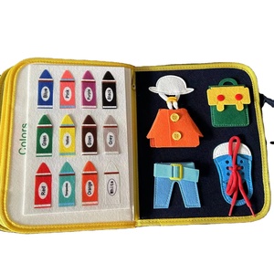 Timmy Reisauto Vliegtuig Zintuiglijk Bord Peuters Educatief Montessori Speelgoed Fijne Motoriek Drukke Bord Gemaakt van Vilt - Product Image 1