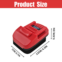 Adaptateur de batterie DM18SANP pour Dewalt pour batterie au lithium Milwauke 18V 20V converti en adaptateur pour outil électrique sans fil 18V Snap-on