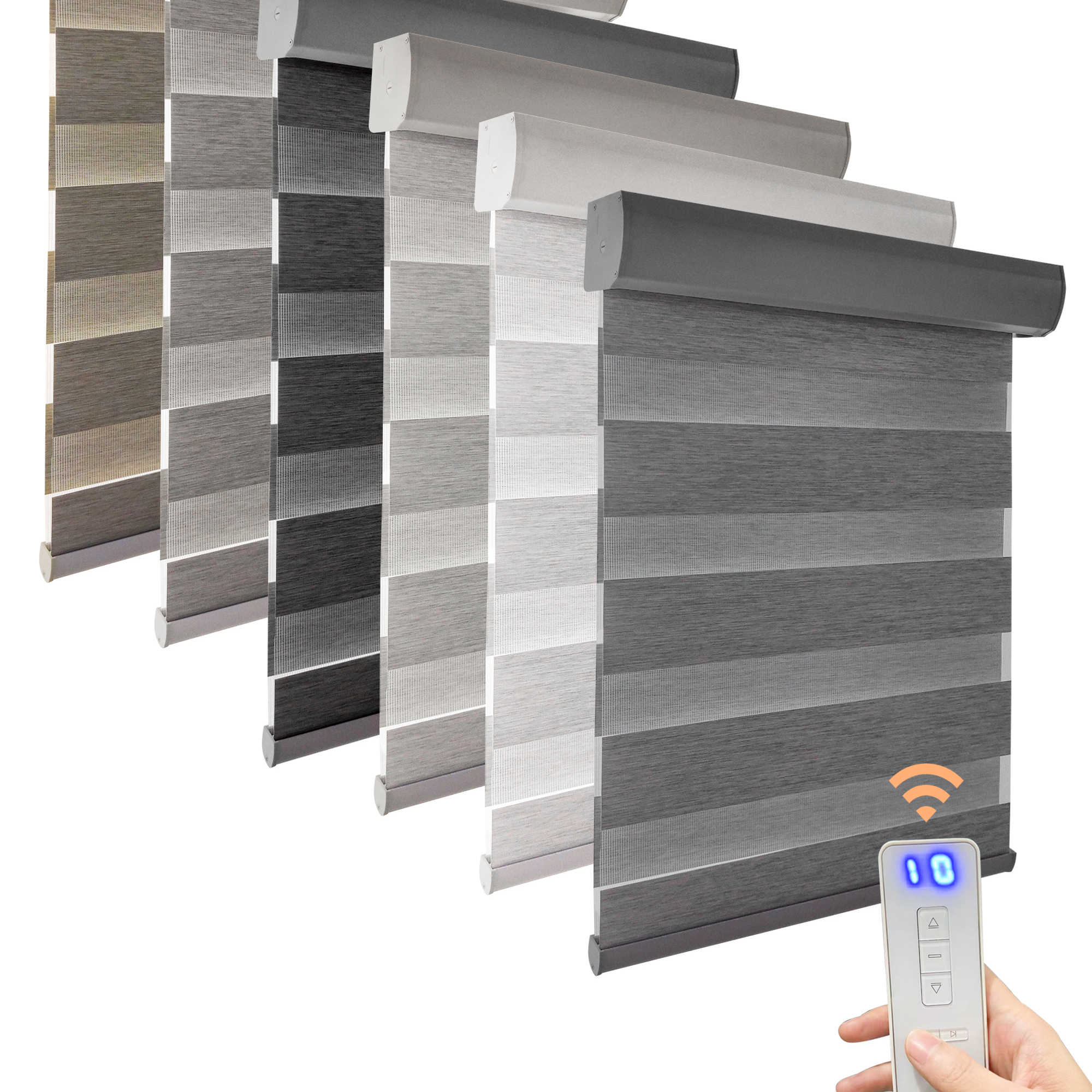 Высококачественные электрические умные автоматические полосатые роликовые жалюзи с Wi-Fi мотором