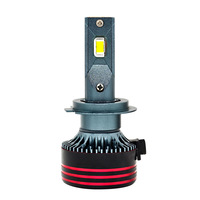 BBROY Nouveaux phares LED de voiture M8 Pro H4 Faisceau haut/bas Haute puissance Tube en cuivre unique Rétrofit universel H7 6500K 65W 32V 6500 lm