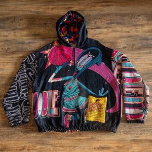 Cina produzione di arazzi personalizzati in poliestere e cotone <span class=keywords><strong>abbigliamento</strong></span> e maglione con carattere tessuto Jacquard arazzo maglione felpa con cappuccio - Product Image 4