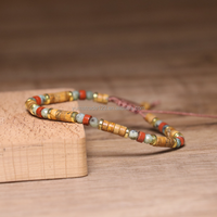 Bracelet ajustable pour homme en pierre naturelle jaspe rouge, turquoise africaine et hématite, fait main, bijou énergétique de guérison
