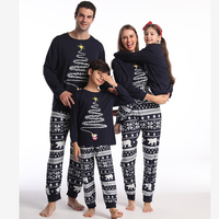 Ensemble de pyjamas de Noël pour la famille PASUXI, imprimé tendance, vêtements assortis pour femmes, tenues de famille, ensemble de vêtements de nuit décontractés pour la famille