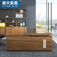 Bureau de gestion de patron de luxe XTLBZ-057 Mobilier de bureau en bois au design moderne Bureau de direction du PDG avec certification CE