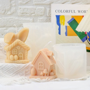 Exquisite Mushroom Egg <strong>House</strong> Silicone Candle Mold Rabbit Flower <strong>House</strong> Resin Soap Mold for Candle Making Easter Art Decoration - Product Image 4