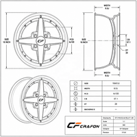 Jantes en alliage d'aluminium forgé CF Aerospace 15-18 pouces 4x100/5x100 PCD Neuves pour Golf Mk1/Mk2/Mk4 Rabbit GTI ODM
