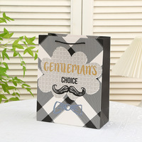 Sacs cadeaux en papier de luxe pour la fête des pères, pour homme, sacs shopping recyclables pour l'emballage de cadeaux masculins