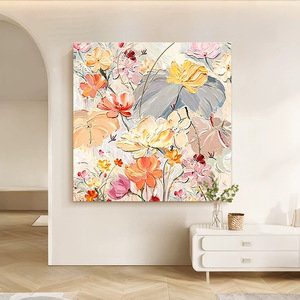 Hand Painted Oil Painting Abstract Flowers Art For Living Room Or Restaurant Decoration - Product Image 2