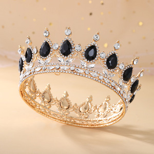 BELLEWORLD corona redonda 14 colores fiesta de belleza desfile corona novia rhinestone boda tiara coronas nupciales para <span class=keywords><strong>reinas</strong></span> - Product Image 6