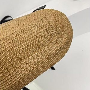 Usine directe en gros personnalisé extérieur à la mode été paille tissé panier sac fourre-tout ouvert poche bandoulière plage - Product Image 4