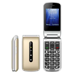 K70 Ponsel Senior Lipat 4G Keypad Layar 2.4 Inci Kustom dengan Tombol SOS Harga Rendah Ponsel dengan Port TYPE-C USB