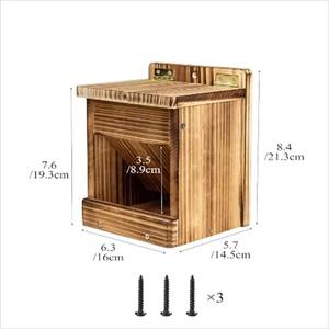 Nid d'oiseau en bois <span class=keywords><strong>unique</strong></span> fait à la main en plein air maison décorative nichoir/mangeoire pour les propriétaires d'animaux domestiques - Product Image 4